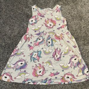 H&M toddler dress. Rainbows, unicorns and shooting stars. Size 4-6